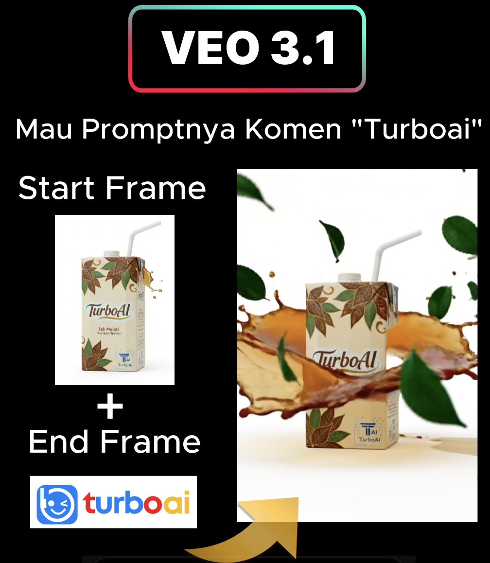 Transformasi Visual: Dari Kemasan “TurboAI Teh Melati” Menjadi Logo TurboAI yang Elegan